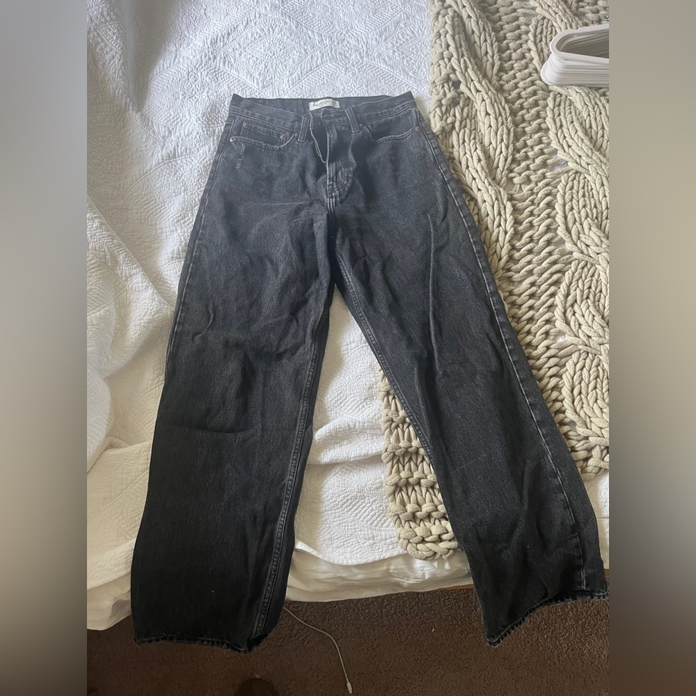 Abercrombie & Fitch Women's Black Straight Leg Jeans